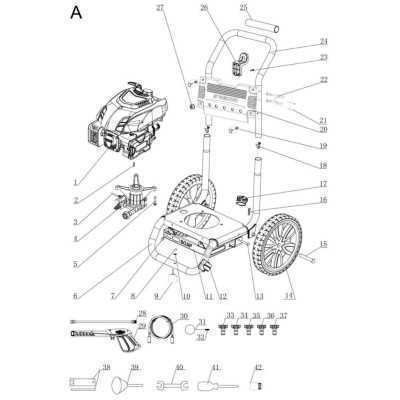 CARBURATEUR POUR NETTOYEUR HAUTE PRESSION PARKSIDE PHDB 4 C3 - REF: 5907701064
