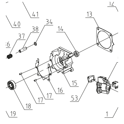 SUPPORT DE POIGNEE POUR DEBROUSAILLEUSE THERMIQUE PARKSIDE - REF: 91106197