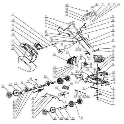 SUPPORT DE POIGNEES INFERIEUR POUR TONDEUSE PARKSIDE PPBRM 46 A1 - REF: 5911244049