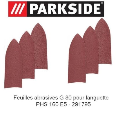 FEUILLES ABRASIVES POUR LANGUETTE DE PHS 160 E5