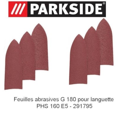 FEUILLES ABRASIVES POUR LANGUETTE DE PHS 160 E5