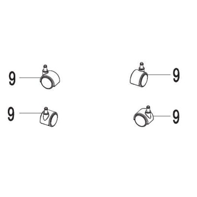 ROULETTES POUR ASPIRATEUR PARKSIDE PWD 12 A1