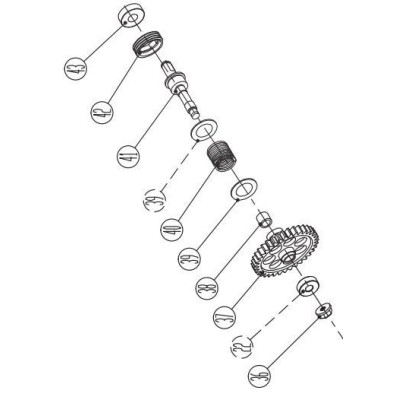 ENSEMBLE TRANSMISSION POUR TRONÇONNEUSE ELECTRIQUE PARKSIDE PKS 1600 A1 / B2