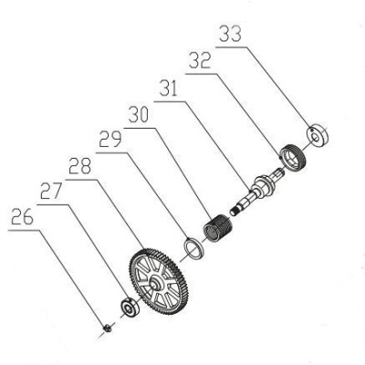 PIGNON D'ENTRAINEMENT DE CHAINE + RESSORT POUR TRONCONNEUSE SANS FIL PARKSIDE PKSA 20 Li B2 - REF: 91105757