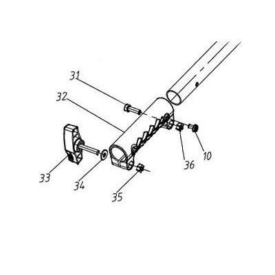 RENVOI D'ANGLE POUR DEBROUSSAILLEUSE SANS FIL PARKSIDE PPFSA 40 Li A1 - IAN 376667