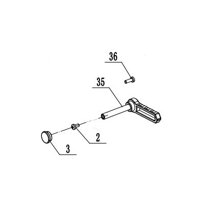 LEVIER DE DEVERROUILLAGE POUR SCIE SABRE PARKSIDE PSSA 20 Li C3 - REF: 91110330