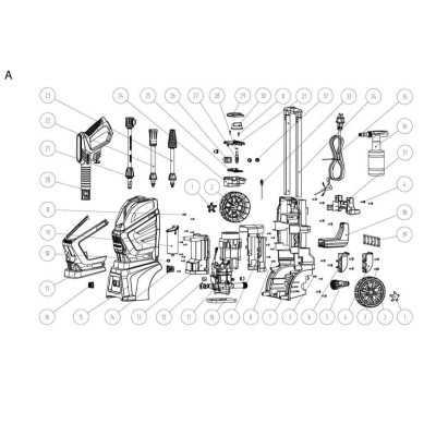 EMBOUT DE BUSE TURBO HPC POUR NETTOYEUR HAUTE PRESSION PARKSIDE PHD 135 G6 - REF: 7907701717
